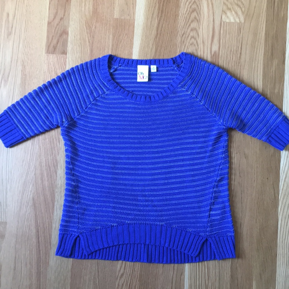 Blue Cropped Sweater Juniors Size M